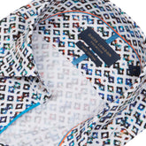 Stand Out in Style: Fun and Vibrant Men's Cotton Geometric Shirt